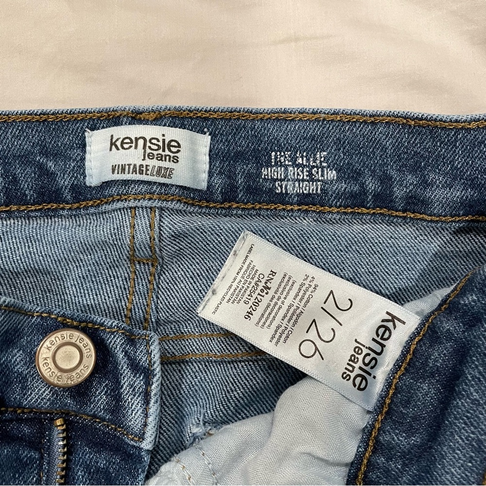 Kensie The Allie High Rise Slim Straight Jeans - Picture 5 of 6